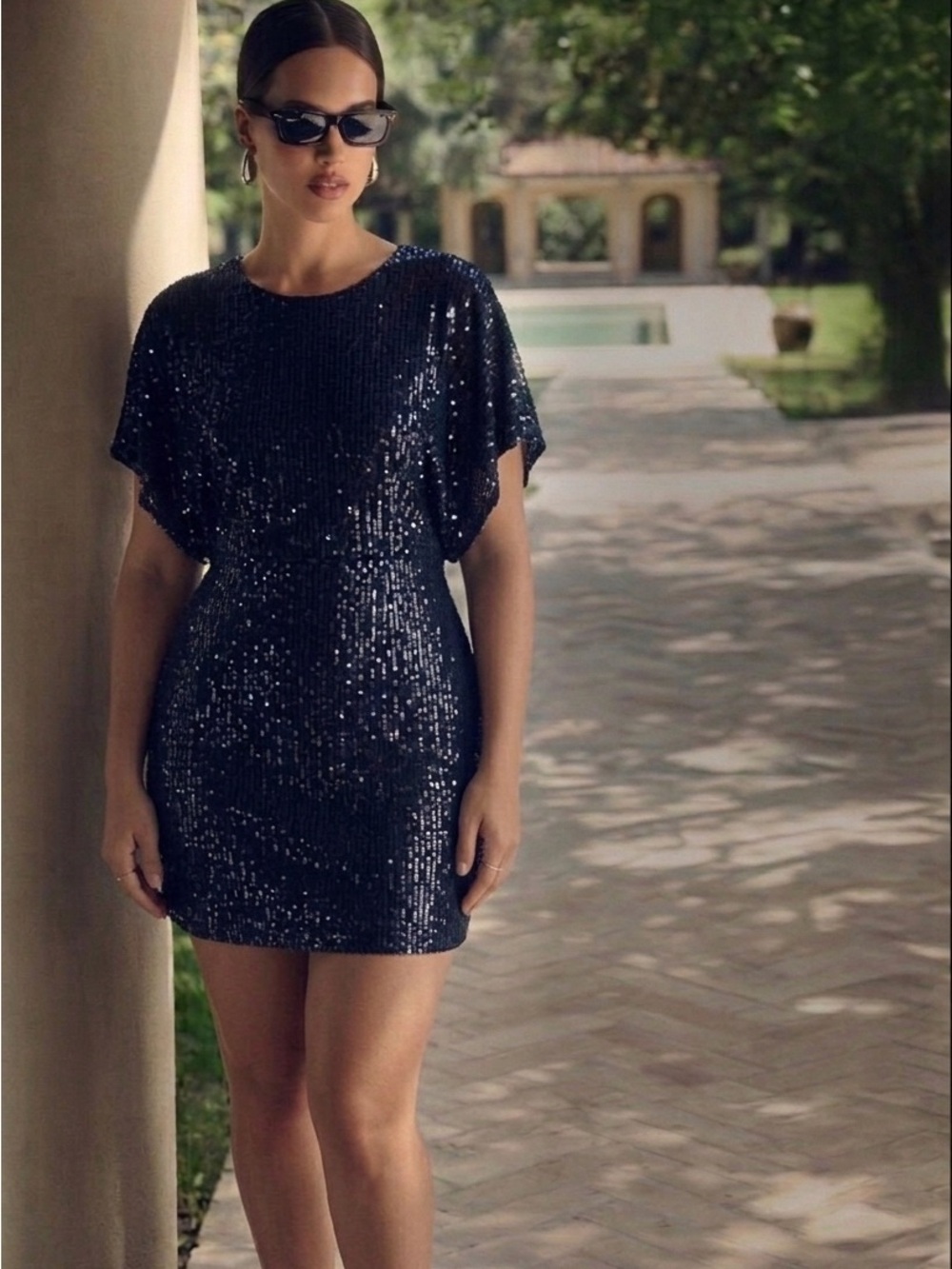 Navy Sequin Dress